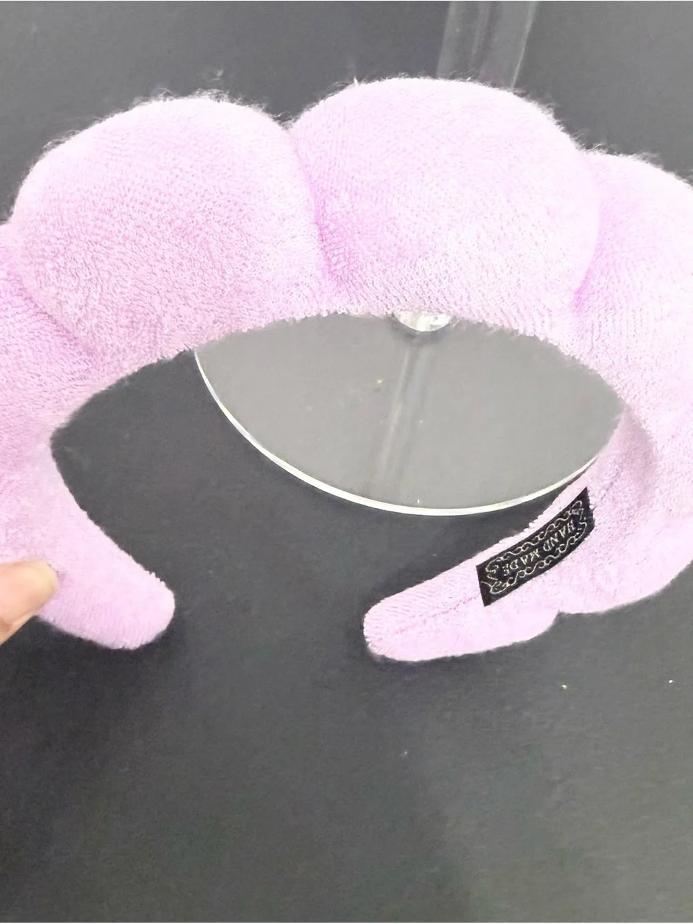 Hand Made Lavender Bubble Spa Headband Puffy Skincare Hair Band